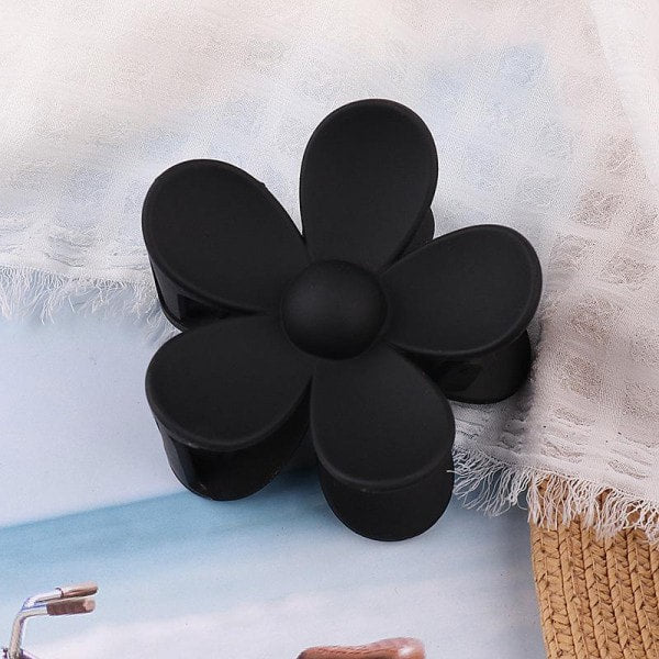 Black Flower Designed Hair Clutcher (D-3)