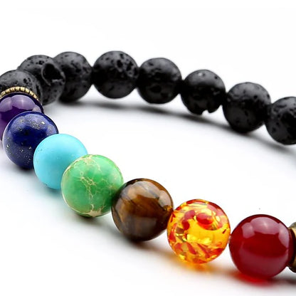 7 Chakra Lava Bracelet with Certificate