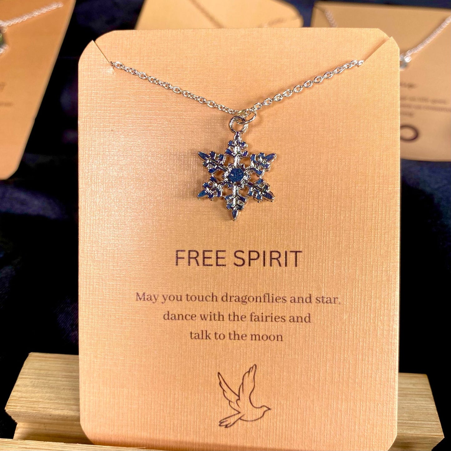 Minimal Silver Snowflake Card Necklace| Waterproof Chain | Perfect for Dailywear