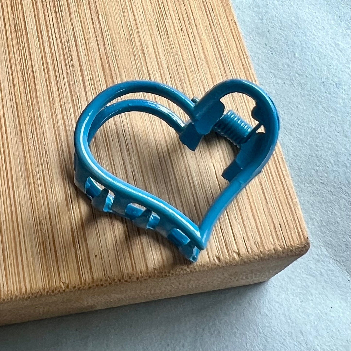 Mini Blue Heart Shaped Hair Clutcher