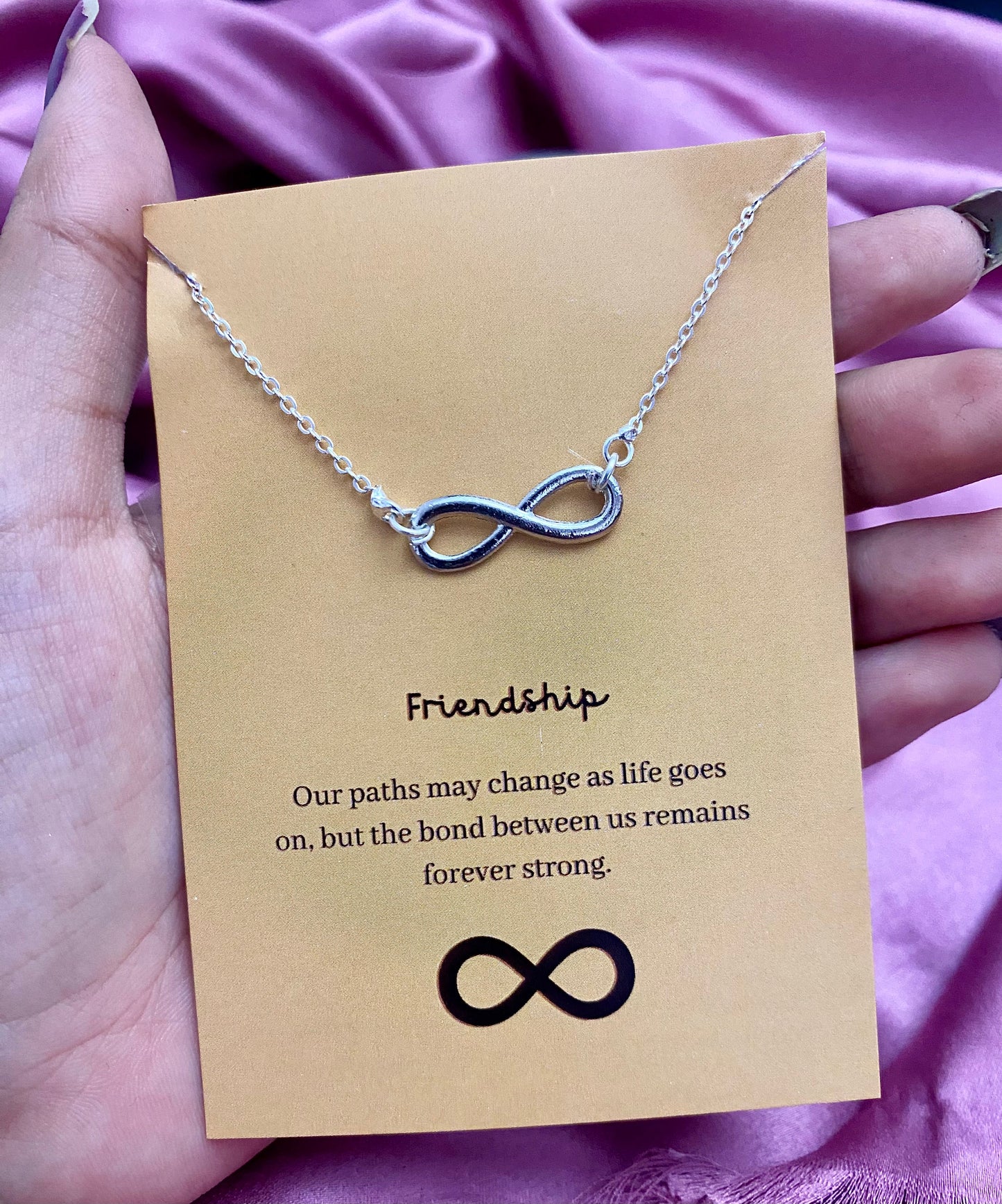 Silver Infinity Charm Necklace