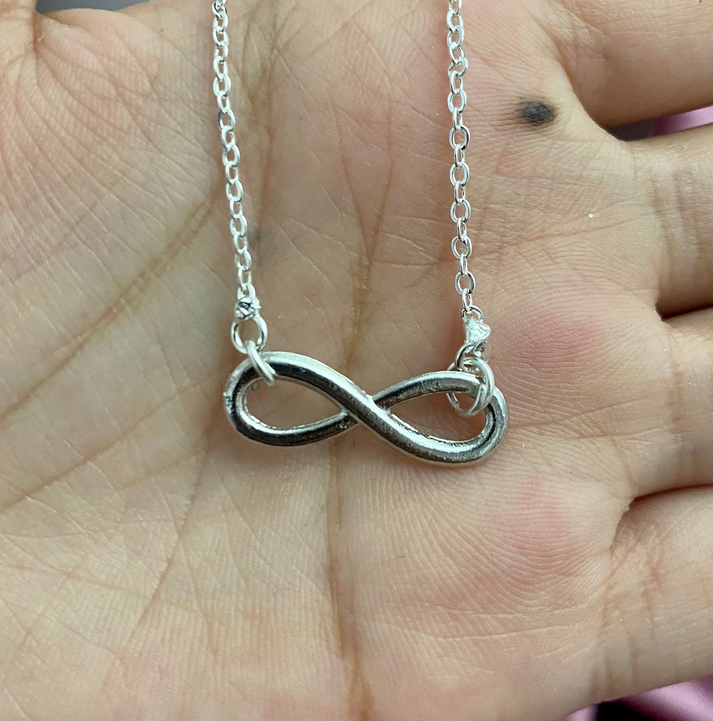 Silver Infinity Charm Necklace