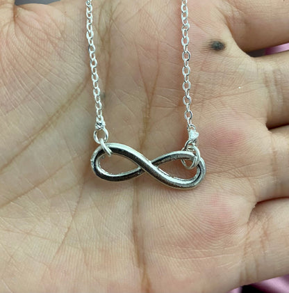 Silver Infinity Charm Necklace