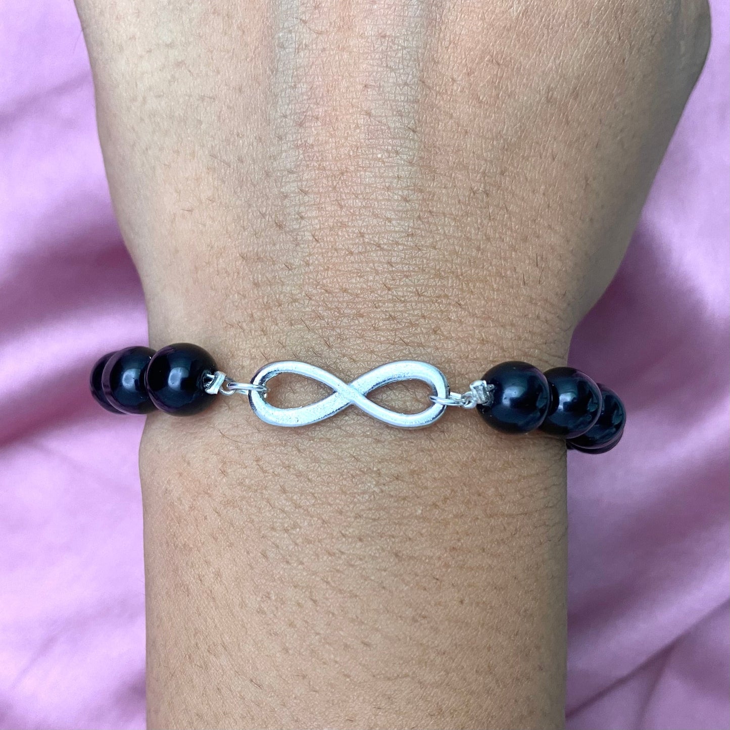 Adjustable Silver Infinity Couple Bracelet