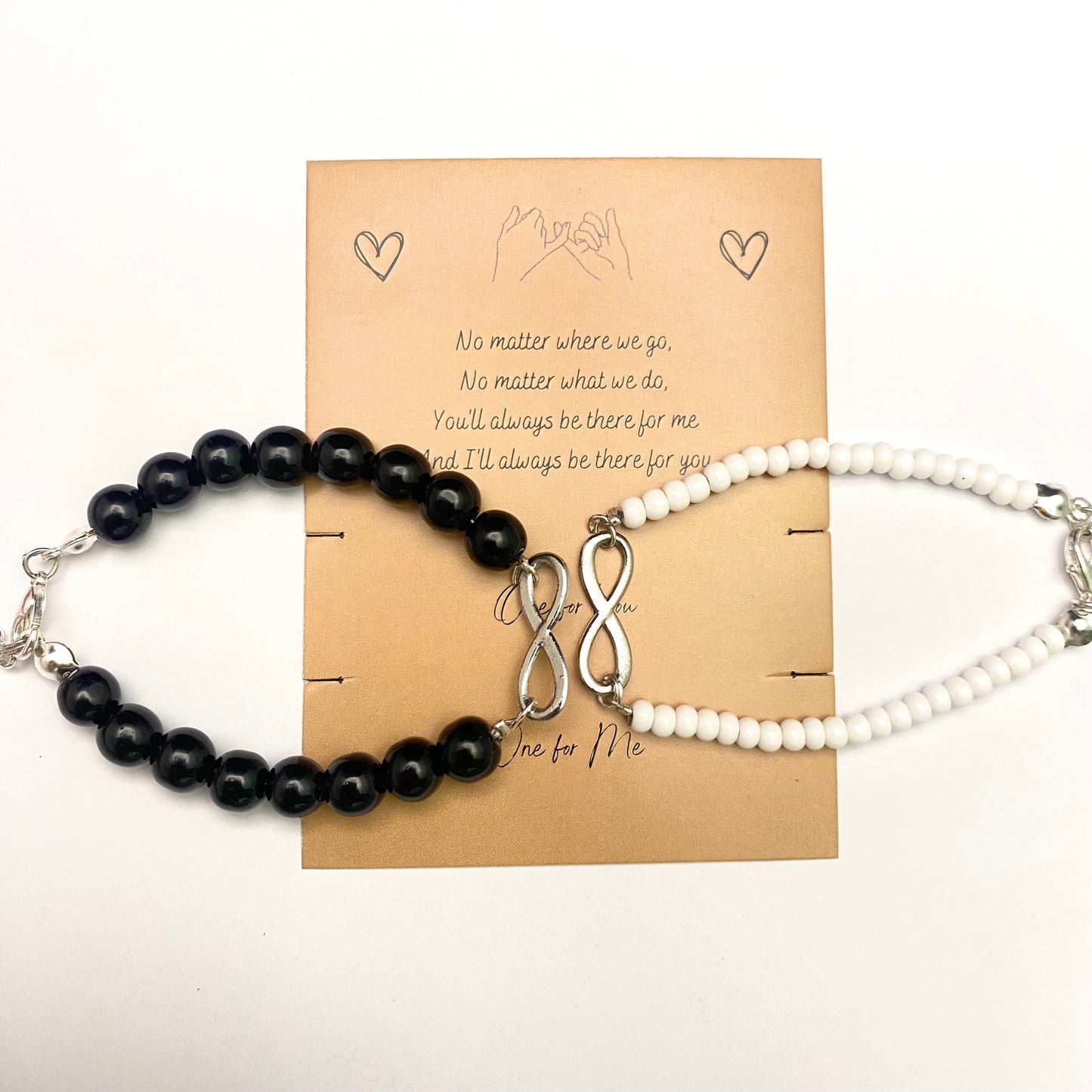 Adjustable Silver Infinity Couple Bracelet