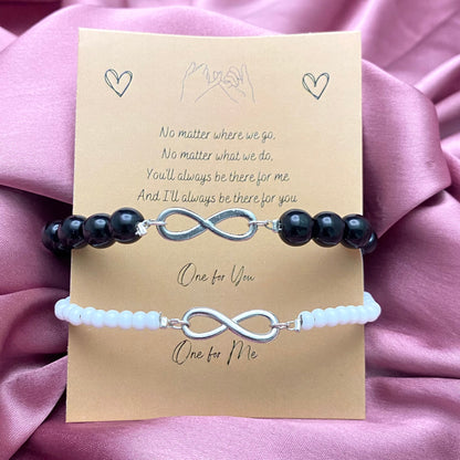 Adjustable Silver Infinity Couple Bracelet