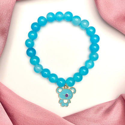 Cute Adjustable BTS Koya Character Glass Beads Bracelet