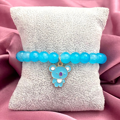 Cute Adjustable BTS Koya Character Glass Beads Bracelet