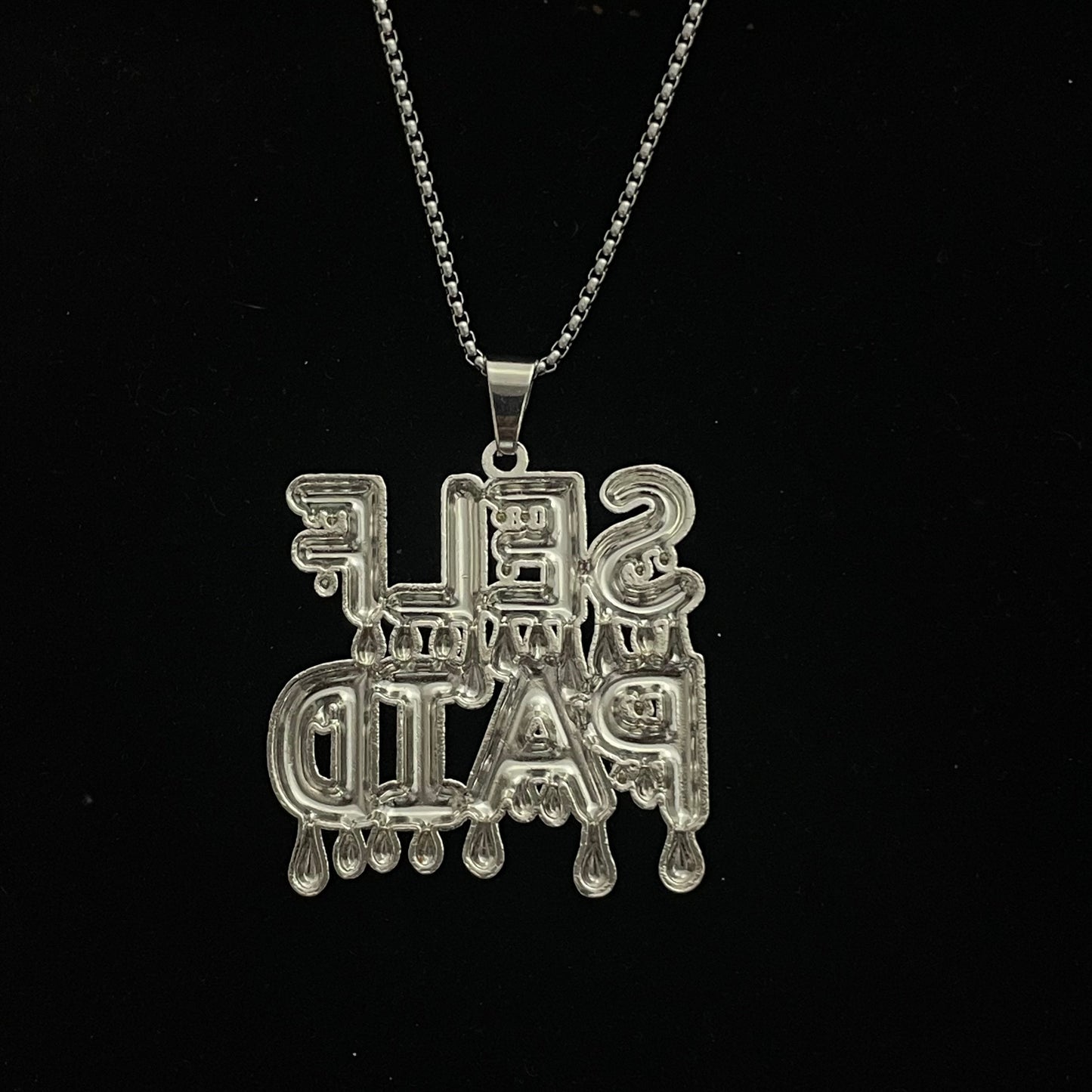 Self Paid Iced Out Hip Hop Pendant Necklace With Chain