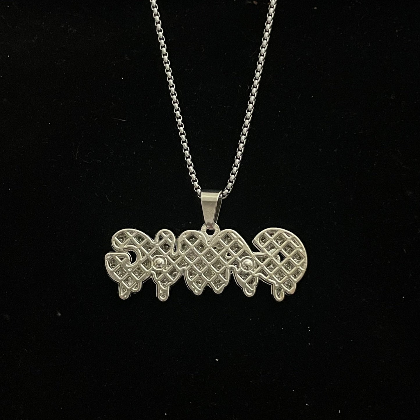 Gang Iced Out Hip Hop Pendant Necklace With Chain