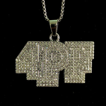 4PF Iced Out Hip Hop Pendant Necklace With Chain