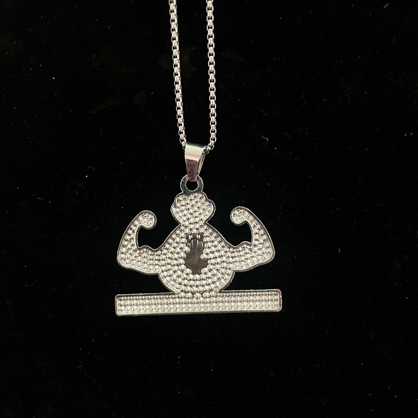 Money Power Iced Out Hip Hop Pendant Necklace With Chain