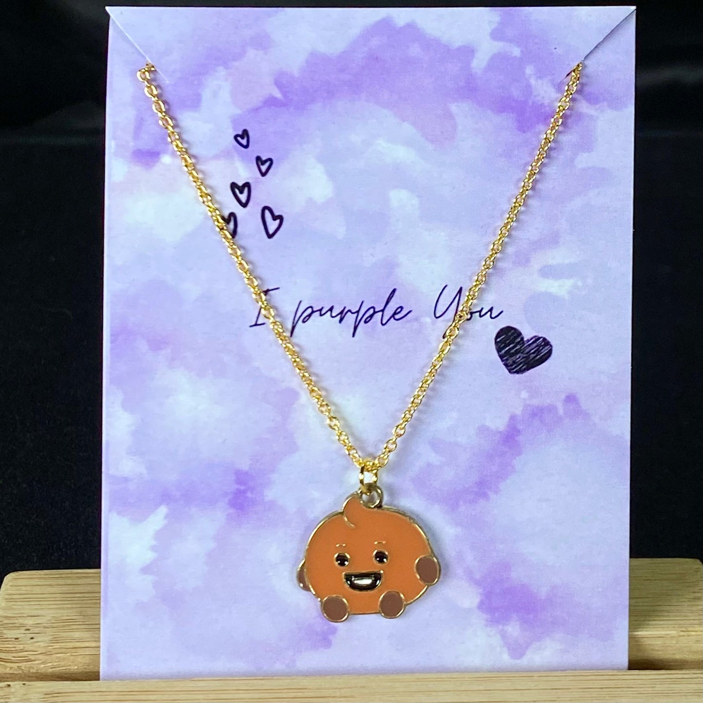 Cute Shooky BTS Character Necklace 2 (Golden)