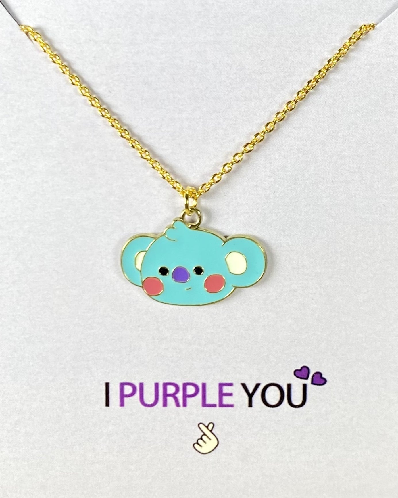 Cute Koya BTS Character Necklace (Golden)