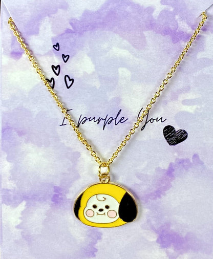 Cute Chimmy BTS Character Necklace 4 (Golden)