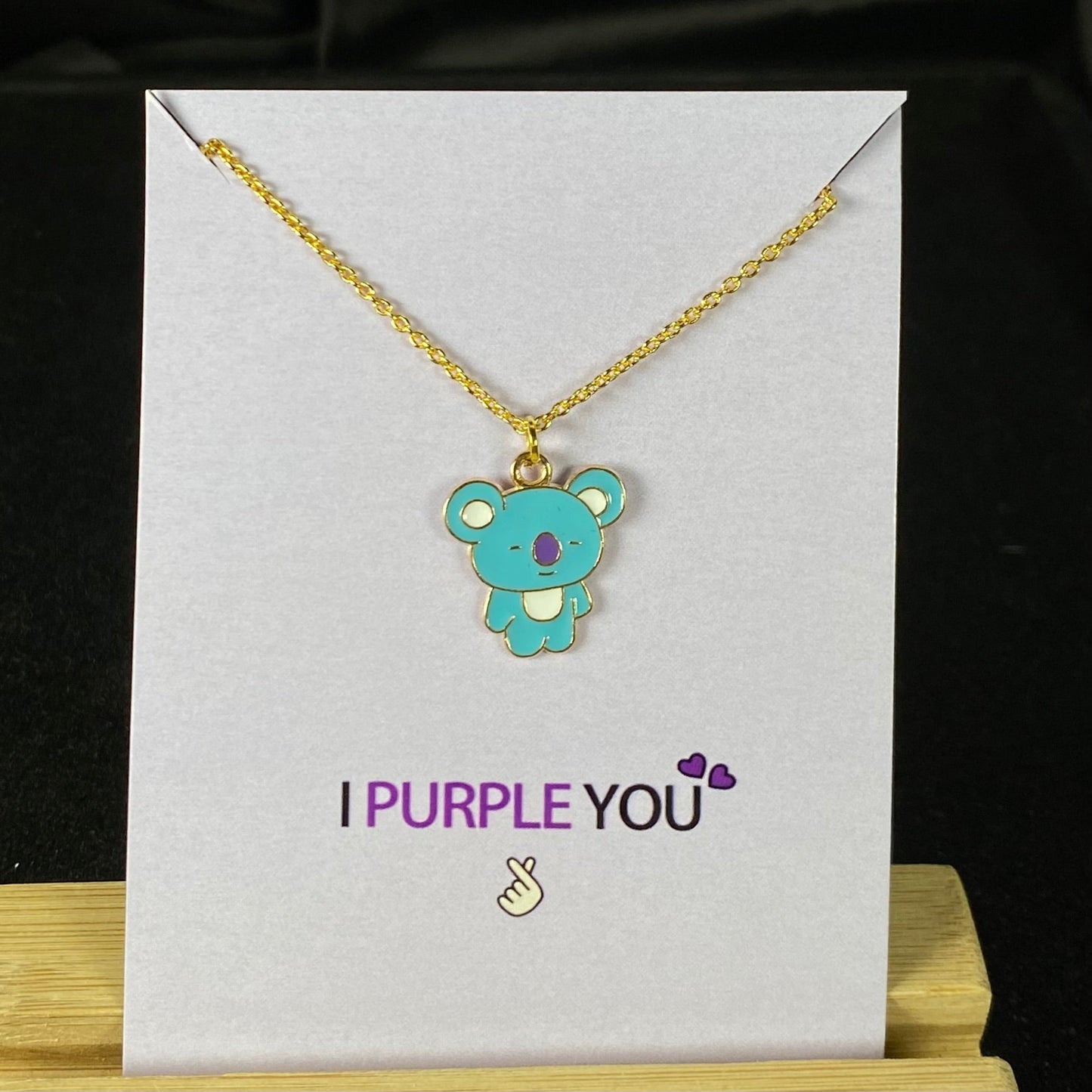 Cute Koya BTS Character Necklace (Golden)