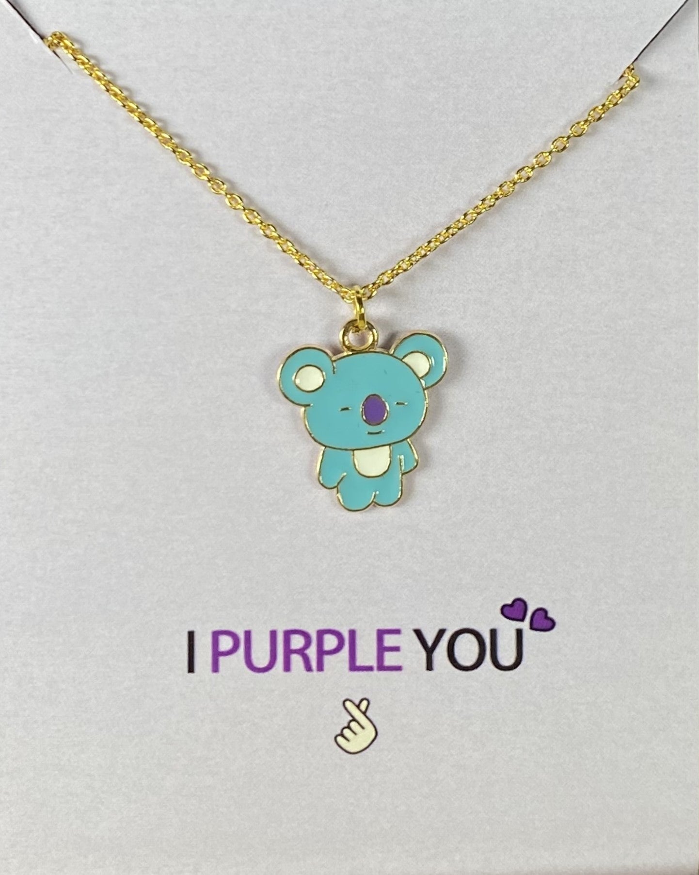 Cute Koya BTS Character Necklace (Golden)