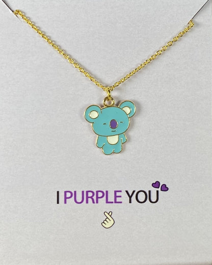 Cute Koya BTS Character Necklace (Golden)