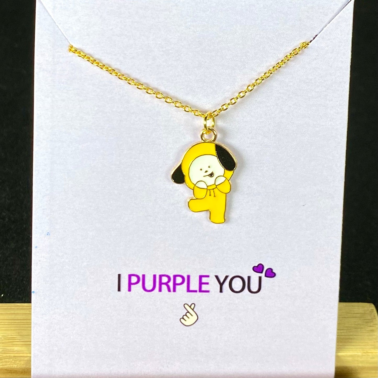 Cute Chimmy BTS Character Necklace (Golden)