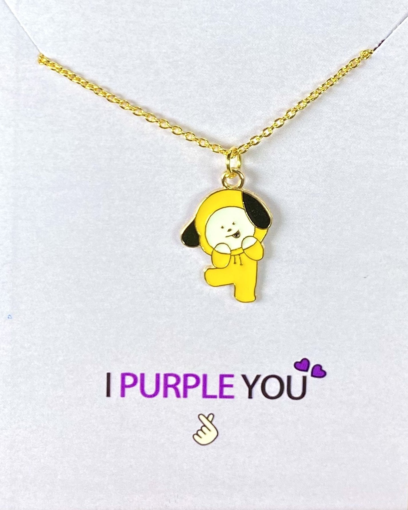 Cute Chimmy BTS Character Necklace (Golden)