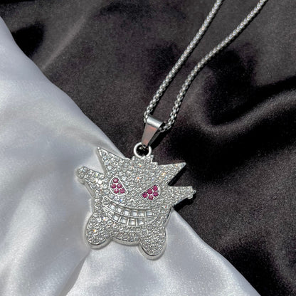 Gengar Iced Out Hip Hop Pendant Necklace With Chain