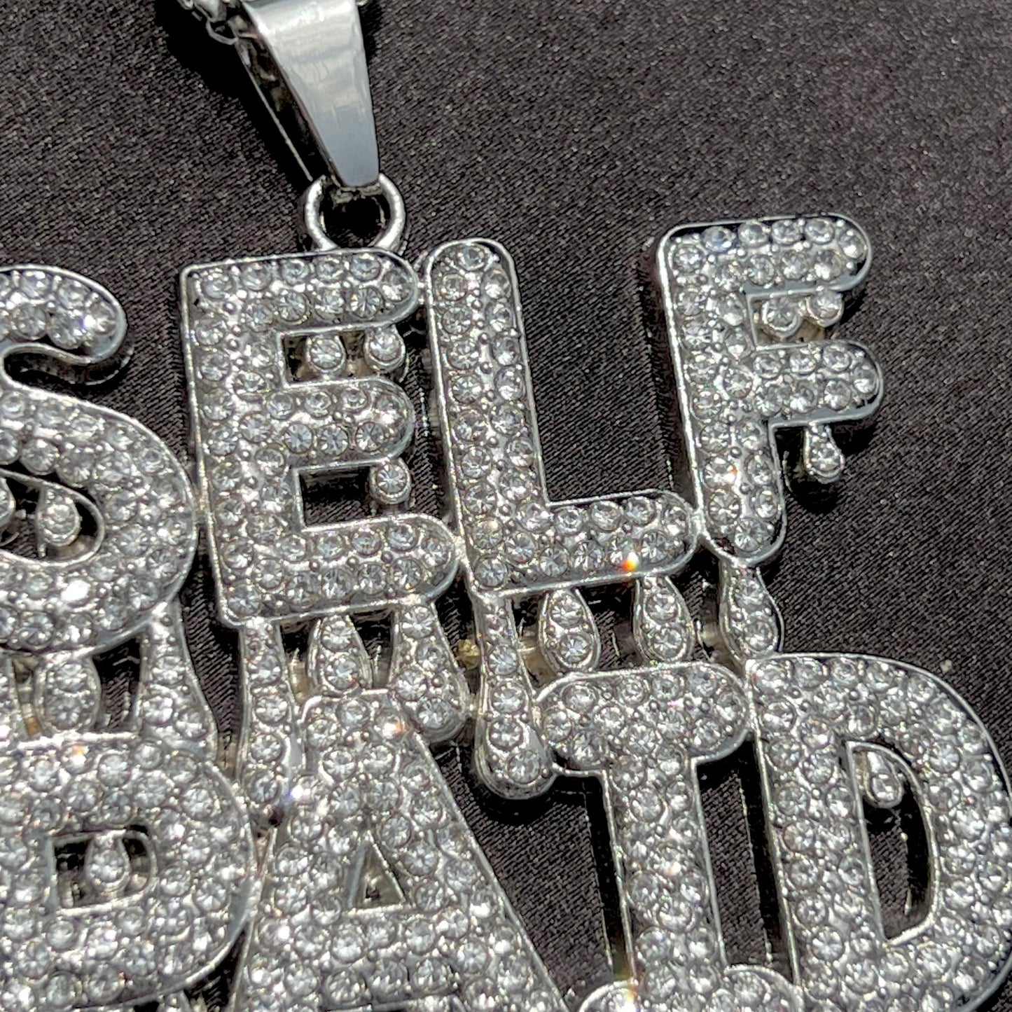 Self Paid Iced Out Hip Hop Pendant Necklace With Chain