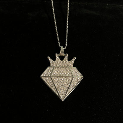 King Iced Out Hip Hop Pendant Necklace With Chain