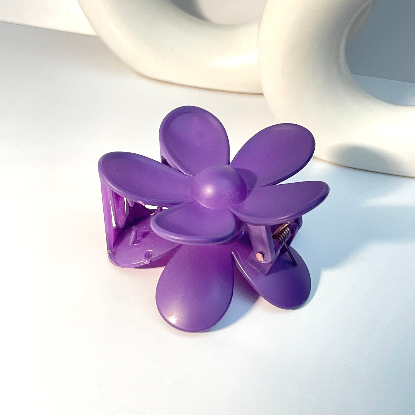 Purple Flower Designed Hair Clutcher (D-6)