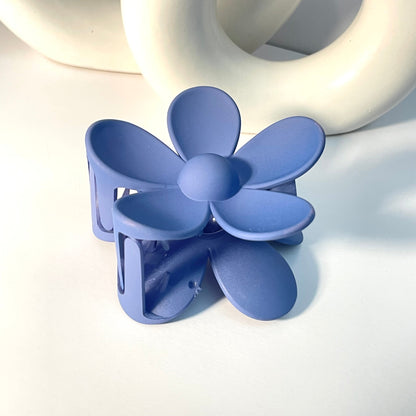 Blue Flower Designed Hair Clutcher (D-4)