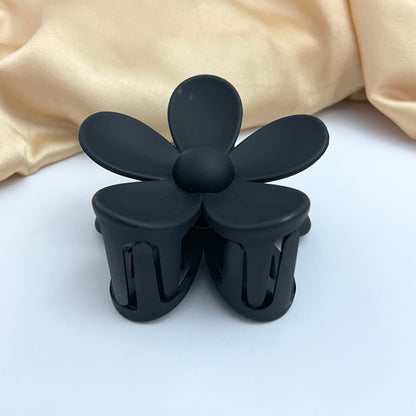 Black Flower Designed Hair Clutcher (D-3)