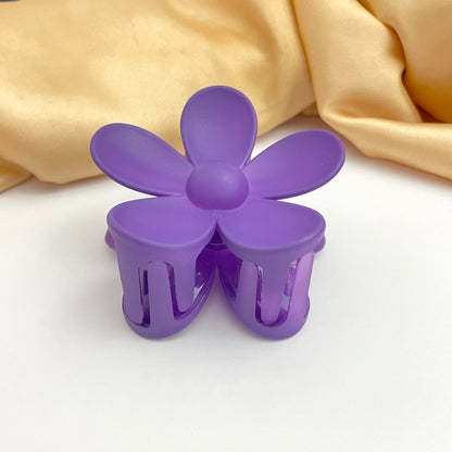 Purple Flower Designed Hair Clutcher (D-6)