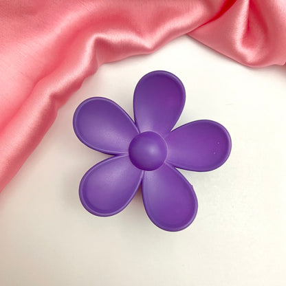 Purple Flower Designed Hair Clutcher (D-6)