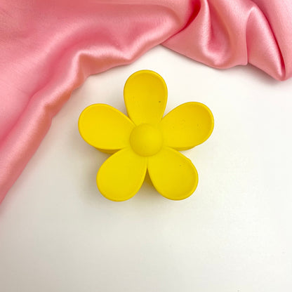 Yellow Flower Designed Hair Clutcher (D-5)