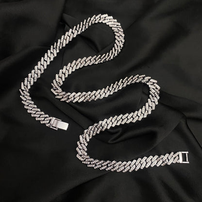 Iced Out Hip Hop Cuban Stainless Steel Chain Necklace