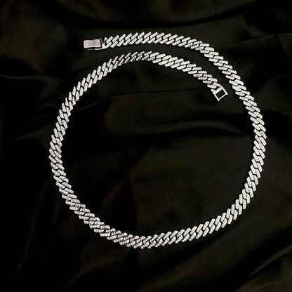 Iced Out Hip Hop Cuban Stainless Steel Chain Necklace