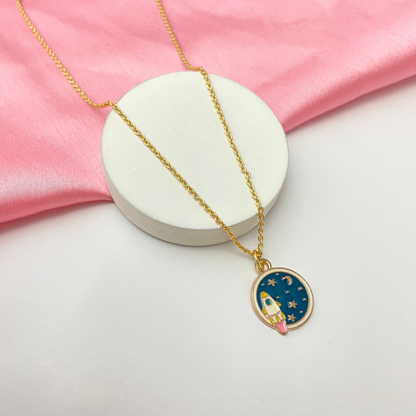 Planet Universe Charm Necklace (Waterproof)