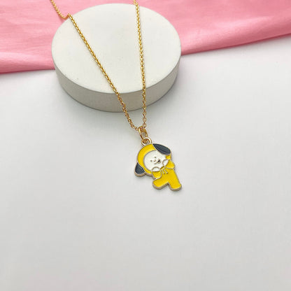 Cute Chimmy BTS Character Necklace (Golden)