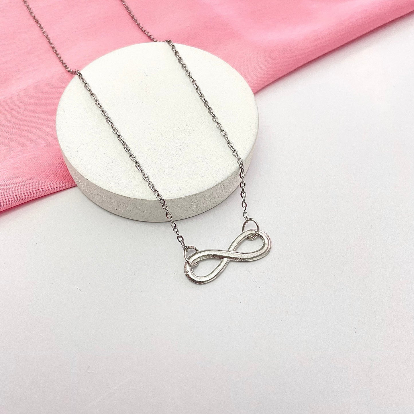 Silver Infinity Charm Necklace