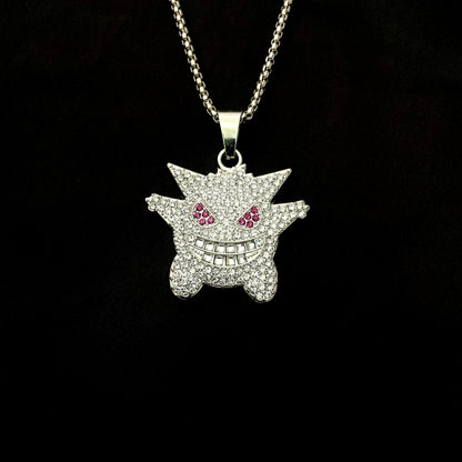 Gengar Iced Out Hip Hop Pendant Necklace With Chain