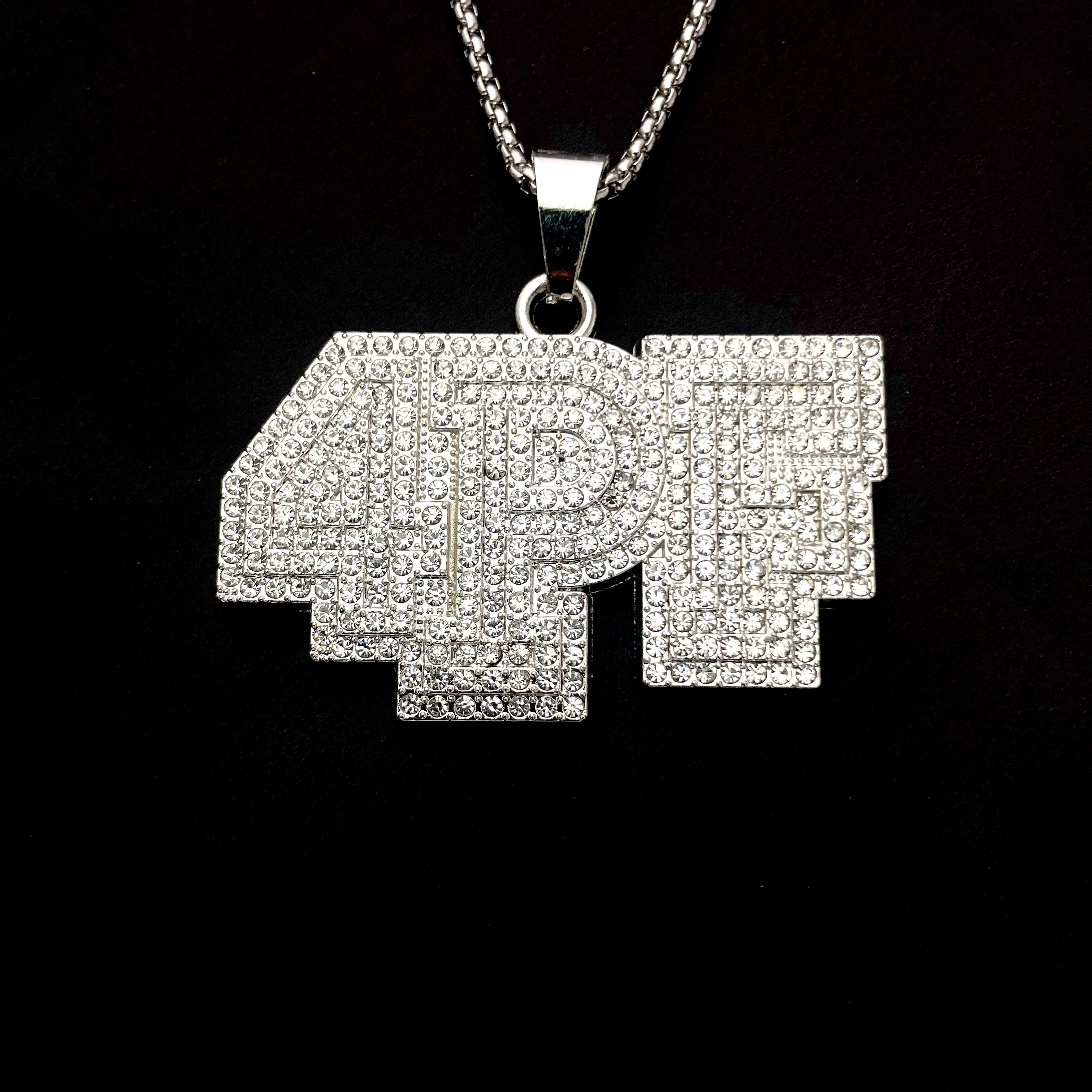 4PF Iced Out Hip Hop Pendant Necklace With Chain