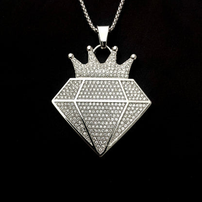 King Iced Out Hip Hop Pendant Necklace With Chain