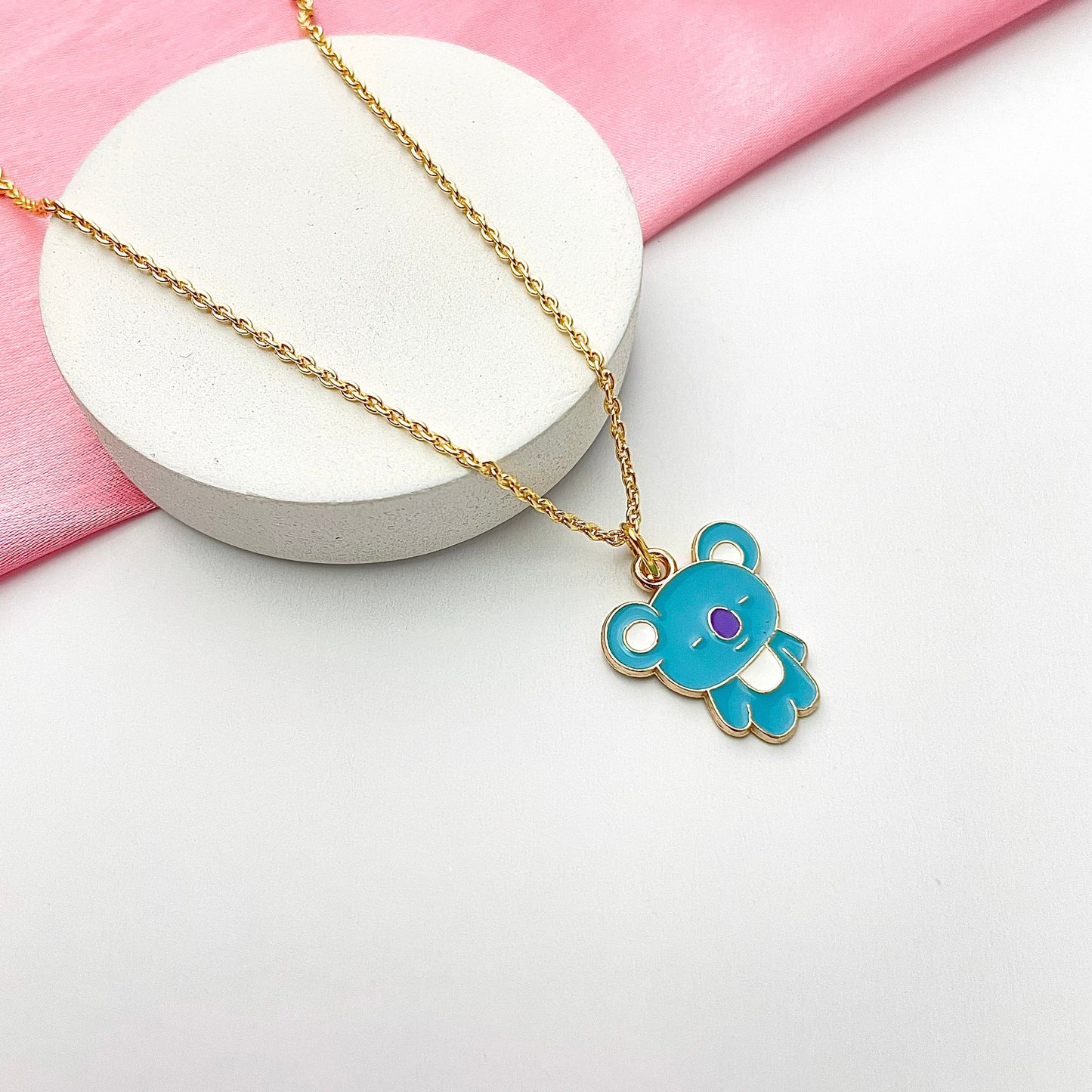 Cute Koya BTS Character Necklace (Golden)