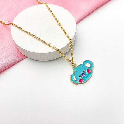 Cute Koya BTS Character Necklace (Golden)