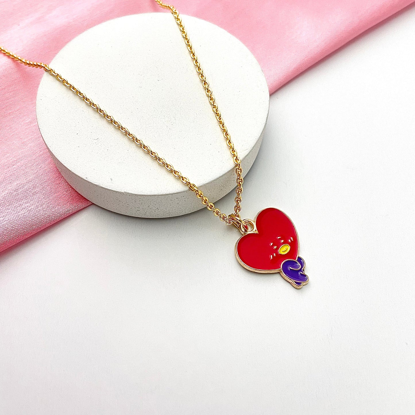 Cute Tata BTS Character Necklace (Golden)