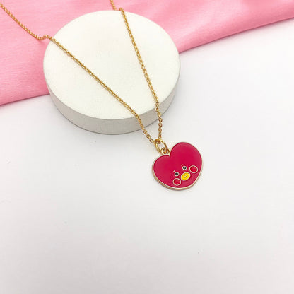 Cute Tata BTS Character Necklace (Golden)