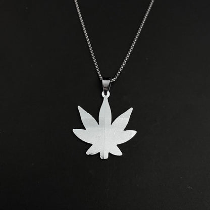 Blue Weed Iced Out Hip Hop Pendant Necklace With Chain