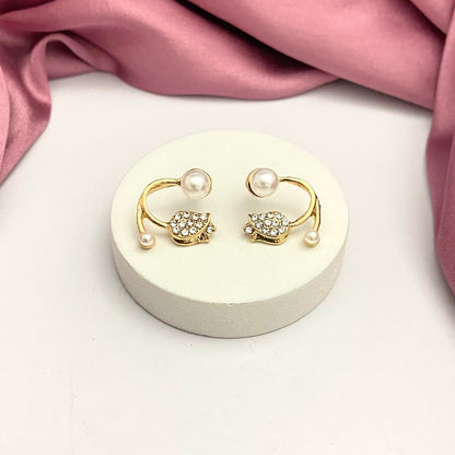 Tulip Stone Studded Korean Earrings