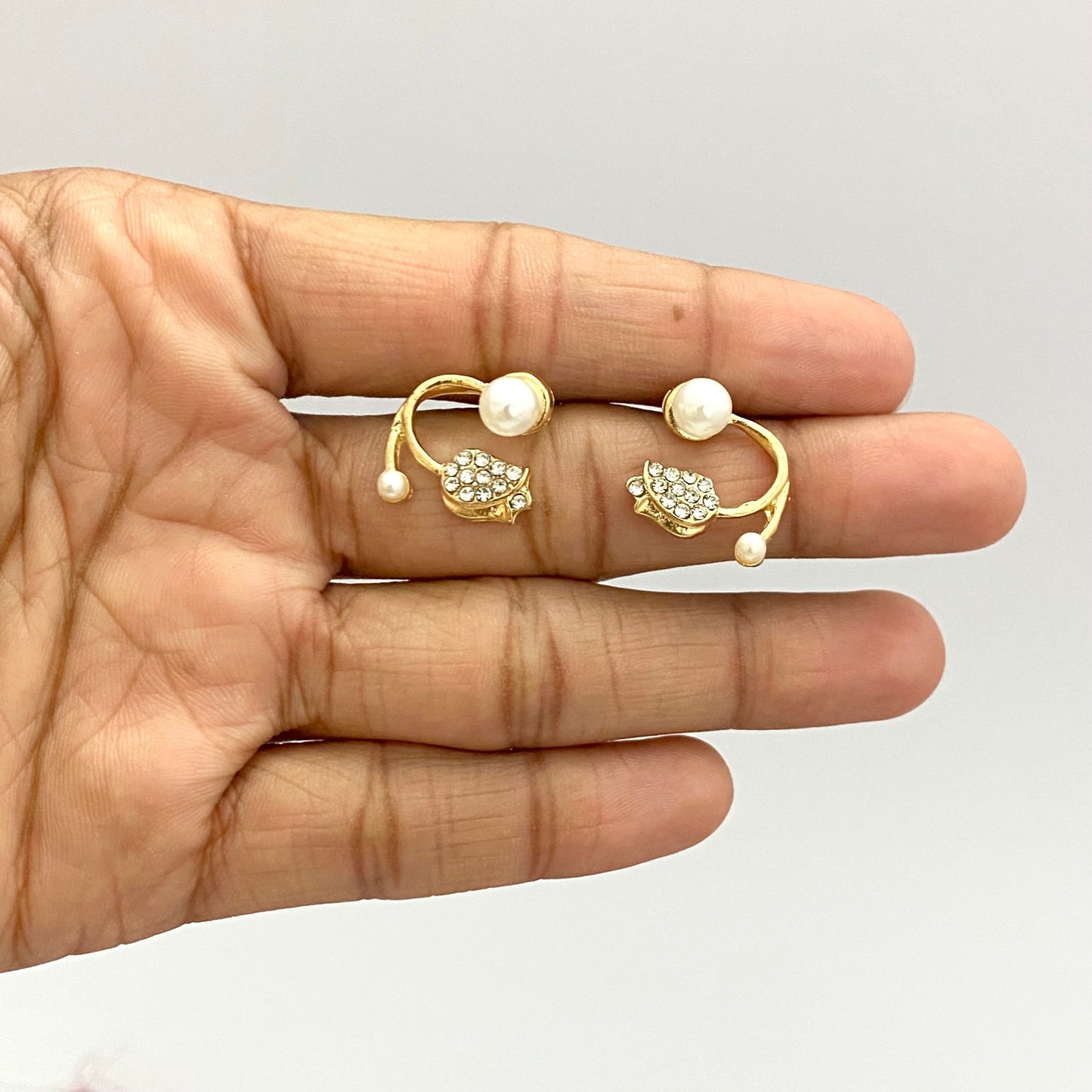 Tulip Stone Studded Korean Earrings