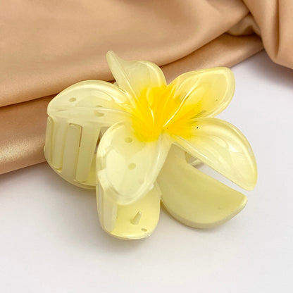 Yellow Flower Designed Hair Clutcher (D-2)