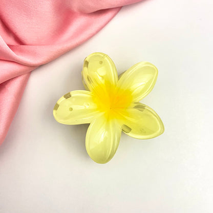 Yellow Flower Designed Hair Clutcher (D-2)